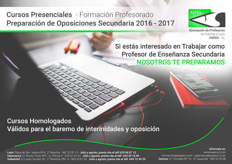 Cursos presenciales preparación oposiciones